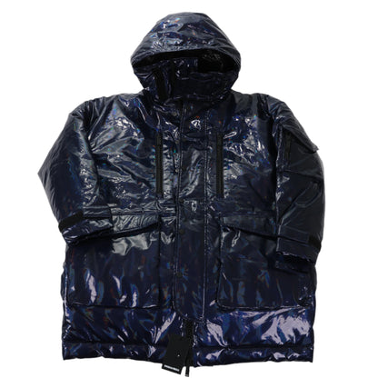 DSQUARED2 Glänzende Pufferjacke in Marineblau, Größe 48