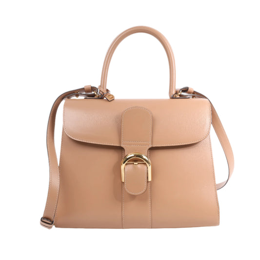 Delvaux Brillant MM Leder 2Way Handtasche in Beige