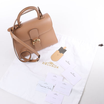 Delvaux Brillant MM Leder 2Way Handtasche in Beige