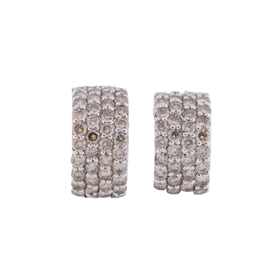 Nicht signierte / unsignierte Diamantohrringe K18WG 12,5 g 2,00/2,00 ct