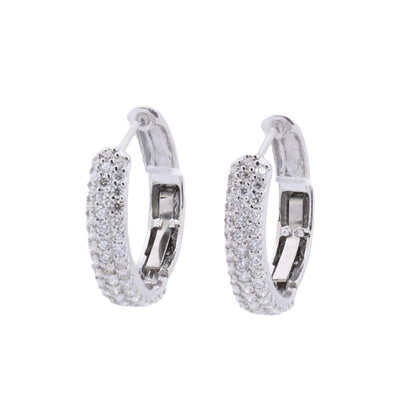 Nicht signierte / unsignierte Diamantohrringe K18WG 4,4 g 1,0 ct