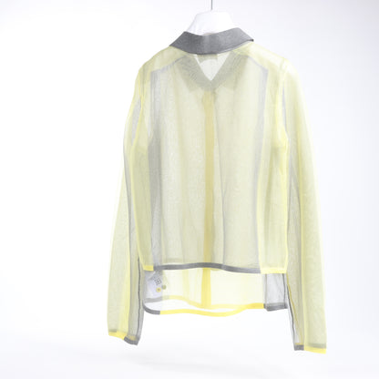 Diesel Langarmshirt mit Lurex-Detail in Gelb, Größe S