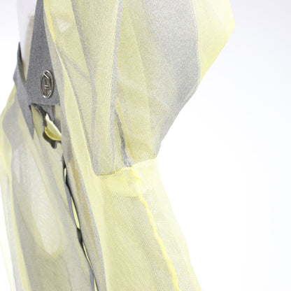 Diesel Langarmshirt mit Lurex-Detail in Gelb, Größe S