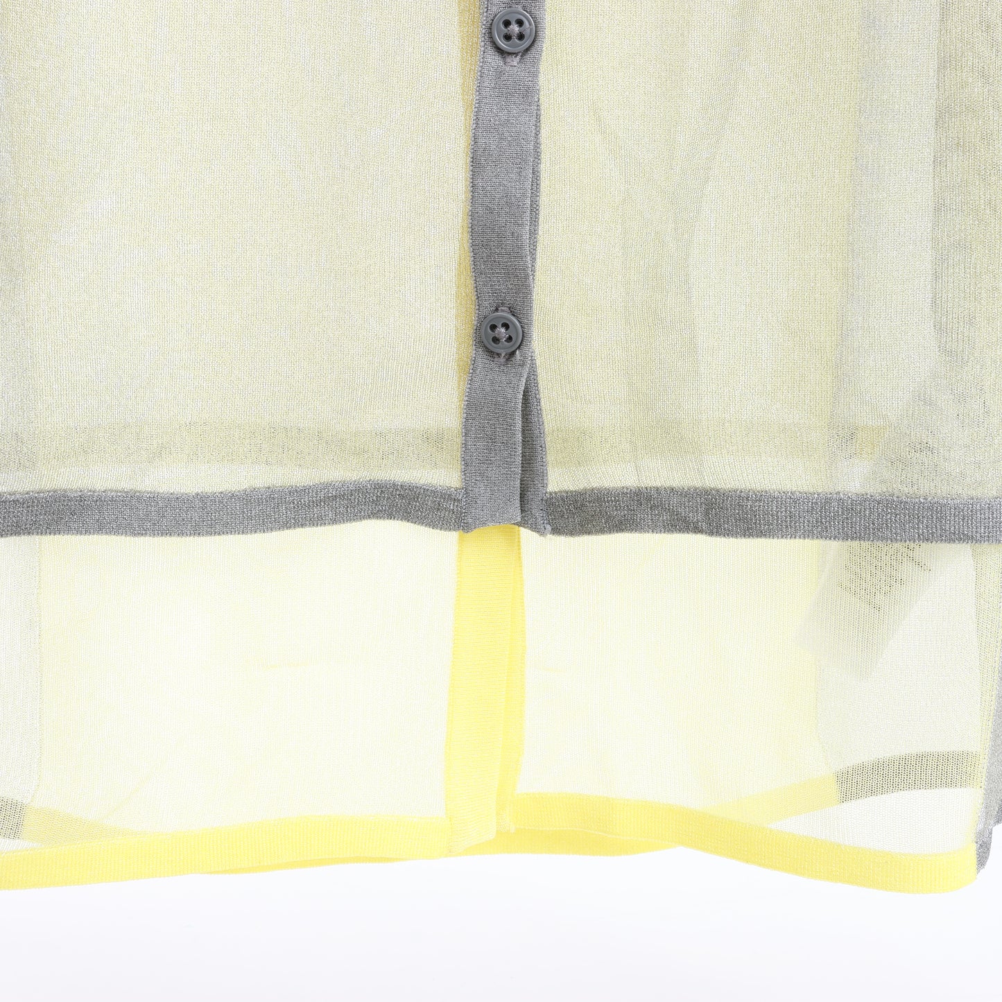 Diesel Langarmshirt mit Lurex-Detail in Gelb, Größe S