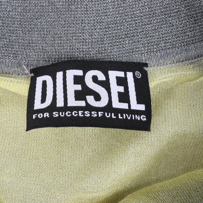 Diesel Langarmshirt mit Lurex-Detail in Gelb, Größe S