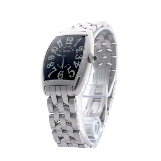 Franck Tonneau Curvex 1752QZ 3991 SS QZ Black Dial Watch