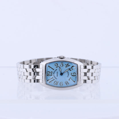 Franck Muller Tonneau Curvex 722 SS QZ Blue-Face Watch