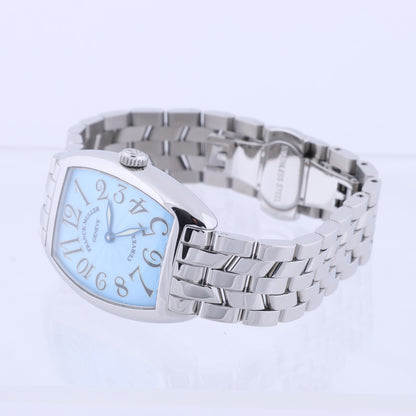 Franck Muller Tonneau Curvex 722 SS QZ Blue-Face Watch