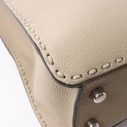 Fendi Peek-a-boo X-light ICU Co., Ltd. Lederhandtasche in Beige 7VA528