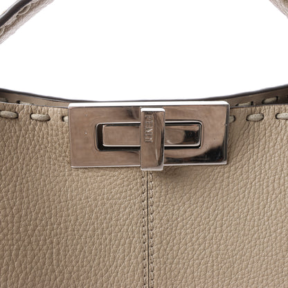 Fendi Peek-a-boo X-light ICU Co., Ltd. Lederhandtasche in Beige 7VA528