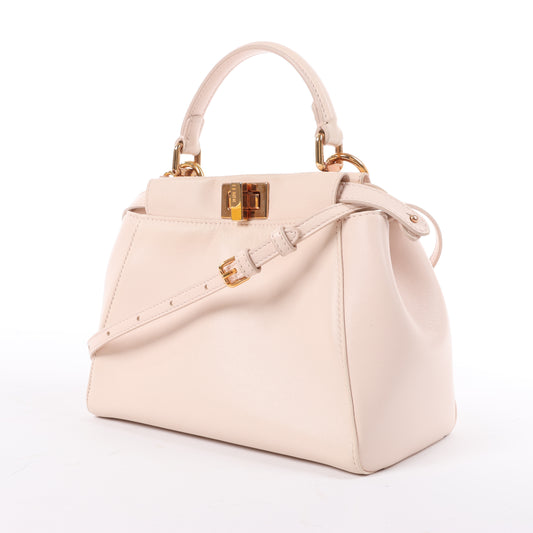 Fendi Peekaboo Mini Leather 2Way Handbag in Pink 8BN244