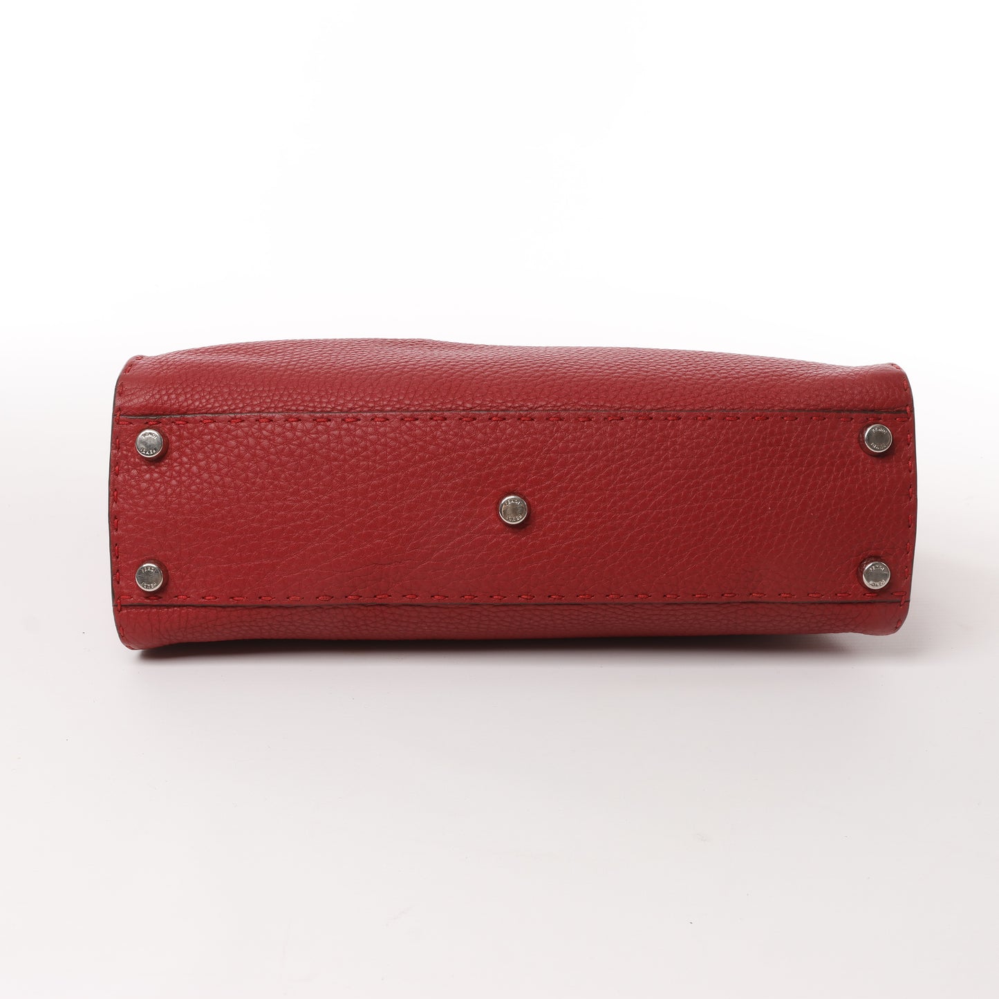 Fendi Peekaboo Regular Selleria Leder 2-Wege-Handtasche in Rot 8BN226