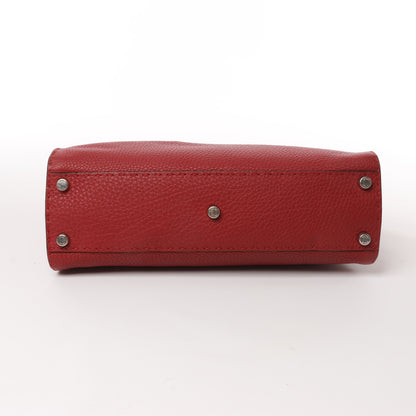 Fendi Peekaboo Regular Selleria Leder 2-Wege-Handtasche in Rot 8BN226