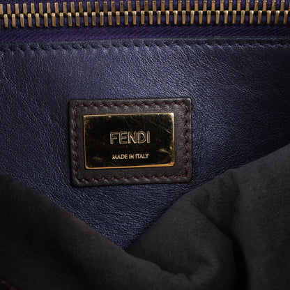 Fendi Peekaboo Large Leather 2way Handbag in Brown 8BN210