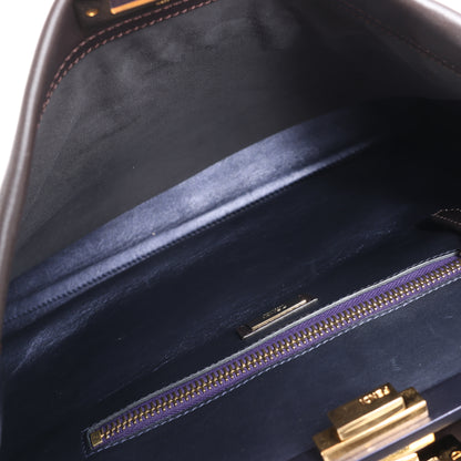 Fendi Peekaboo Large Leather 2way Handbag in Brown 8BN210
