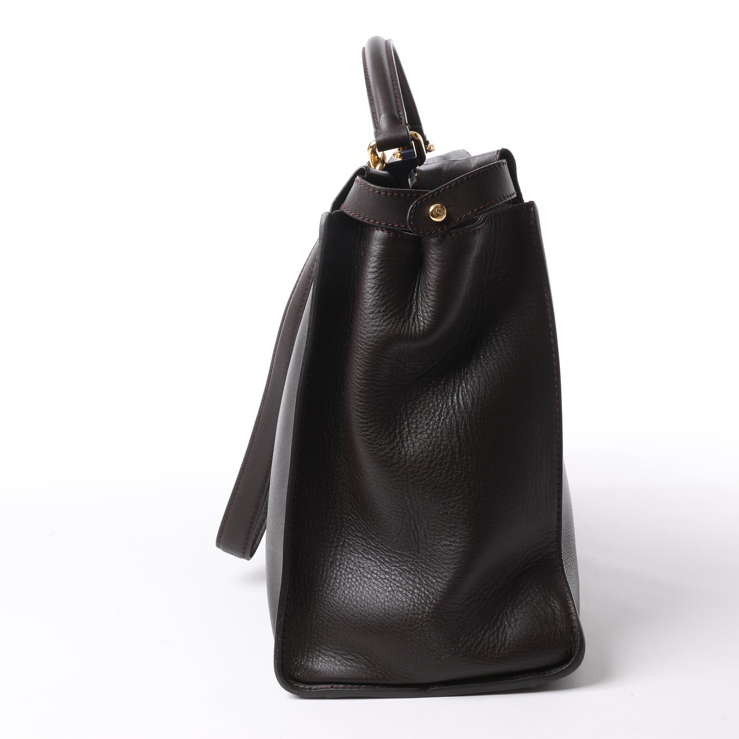 Fendi Peekaboo Large Leather 2way Handbag in Brown 8BN210