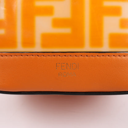 FENDI Mon Tresor Mini 2-Wege-Umhängetasche aus PVC und Leder in Orange 8BS010