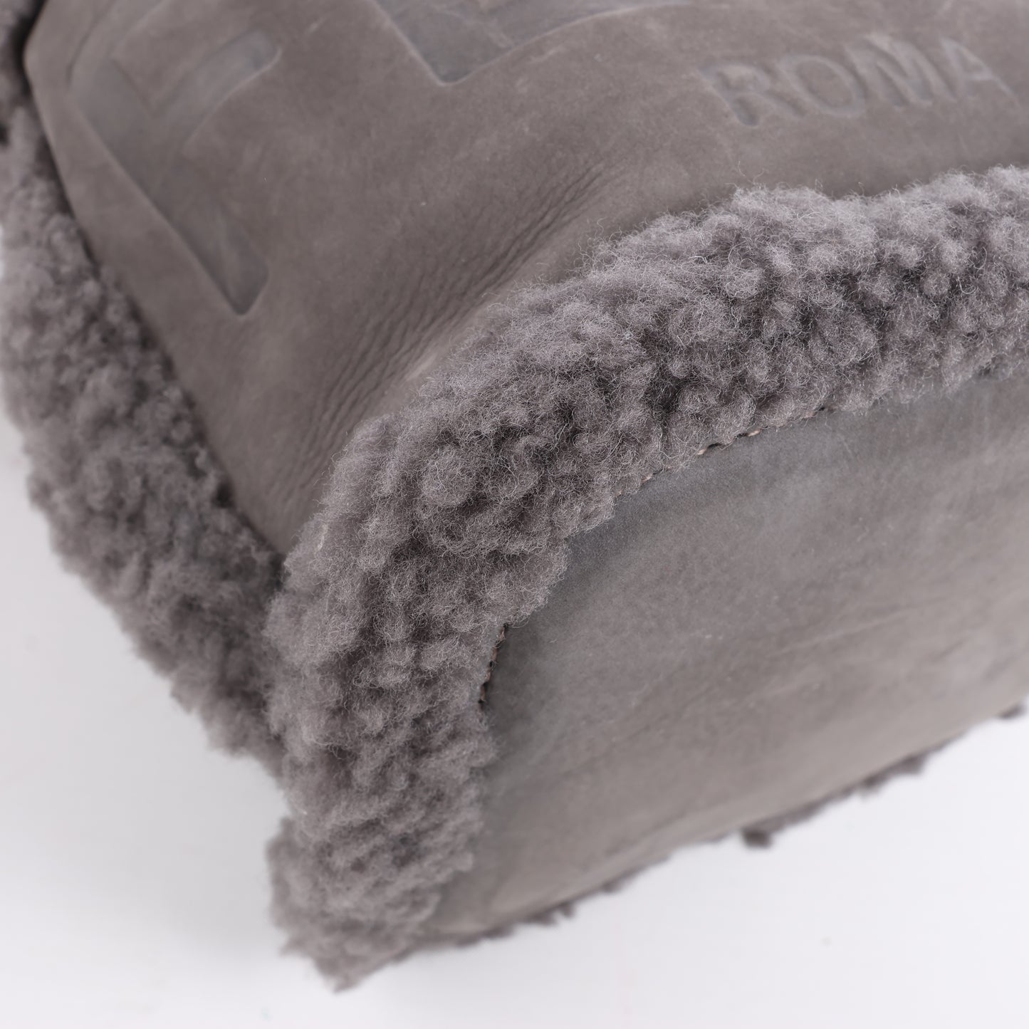 Fendi Mon Tresor Mini Mouton 2Way Umhängetasche in Grau 8BS010