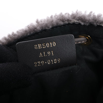 Fendi Mon Tresor Mini Mouton 2Way Umhängetasche in Grau 8BS010