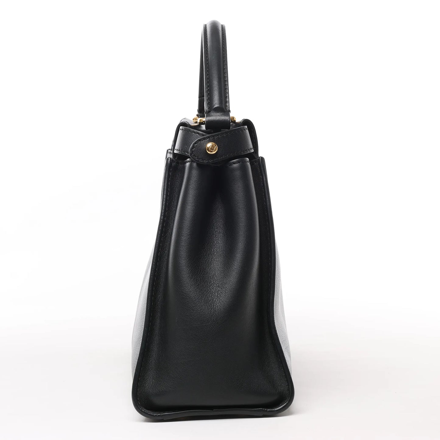 Fendi Peekaboo Regular 2-Wege-Handtasche aus Leder in Schwarz 8BN290
