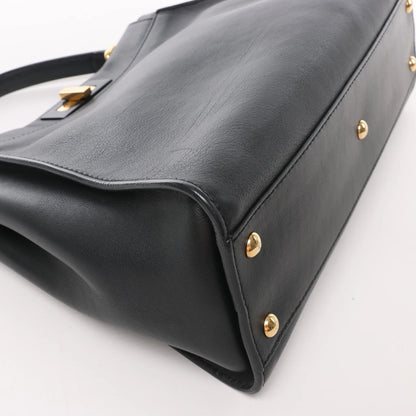 Fendi Peekaboo Regular 2-Wege-Handtasche aus Leder in Schwarz 8BN290