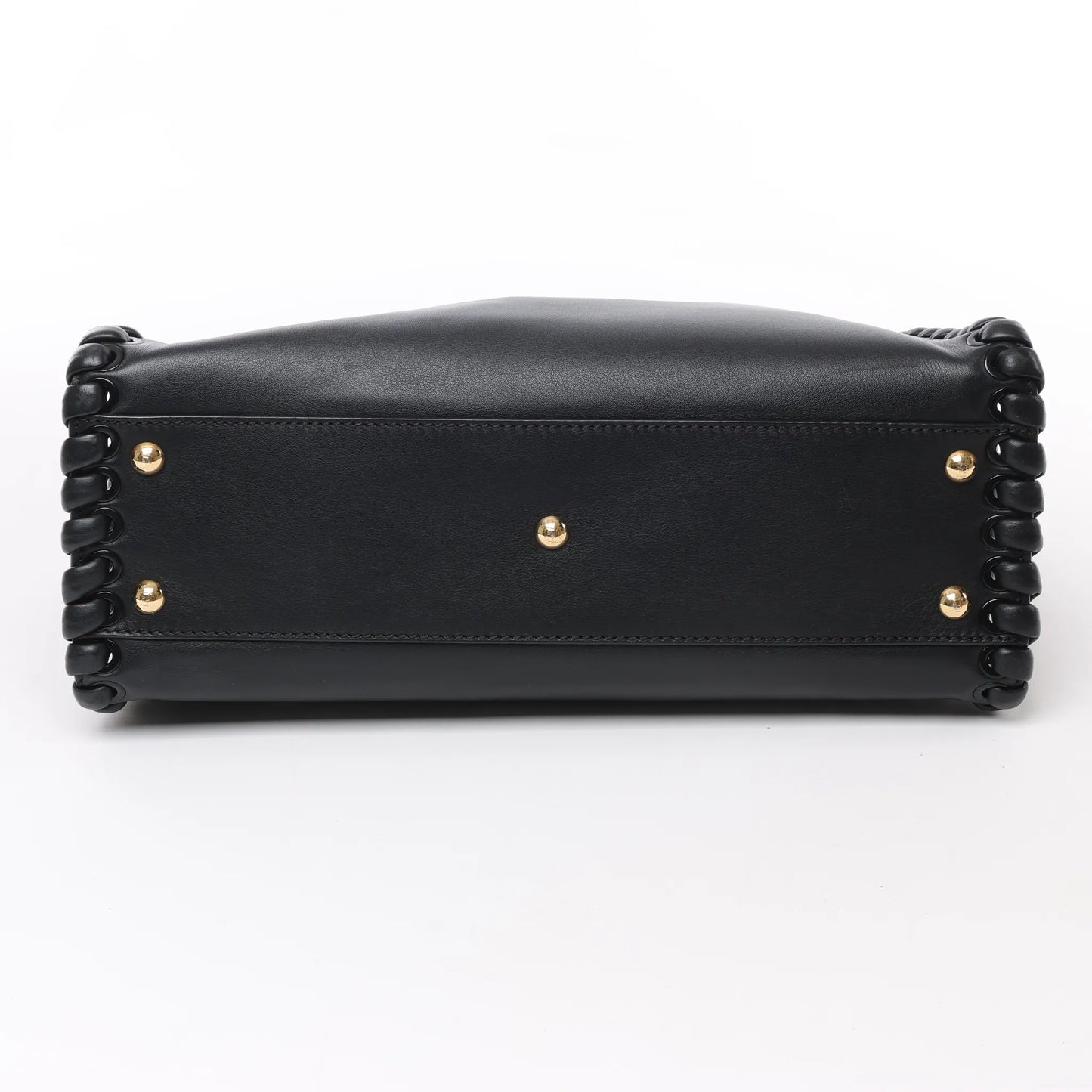 Fendi Peekaboo Regular 2-Wege-Handtasche aus Leder in Schwarz 8BN290