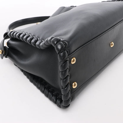 Fendi Peekaboo Regular 2-Wege-Handtasche aus Leder in Schwarz 8BN290