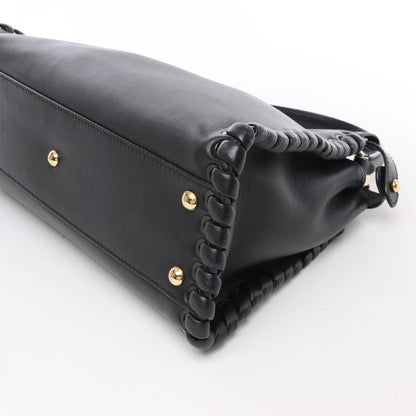 Fendi Peekaboo Regular 2-Wege-Handtasche aus Leder in Schwarz 8BN290