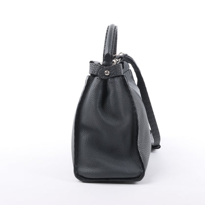 Fendi Peekaboo Regular Selleria Leder 2Way Handtasche in Grau 8BN226