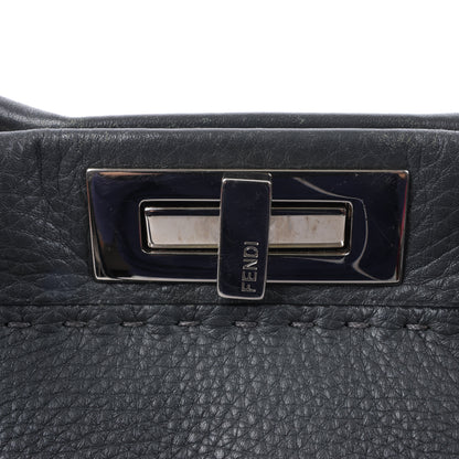 Fendi Peekaboo Regular Selleria Leder 2Way Handtasche in Grau 8BN226