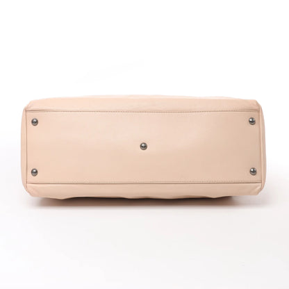Fendi Peekaboo Große 2-Wege-Handtasche aus Leder in Puderbeige 8BN210
