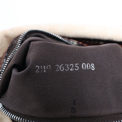 FENDI Mamma Baguette Zucchino Schultertasche aus Canvas und Leder in Beige 26325