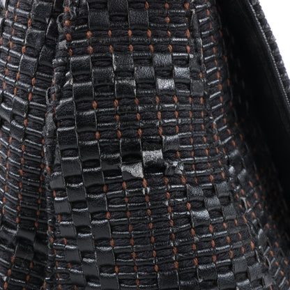 FENDI Zucchino Mamma Baguette Leder Umhängetasche in Schwarz 8BR001