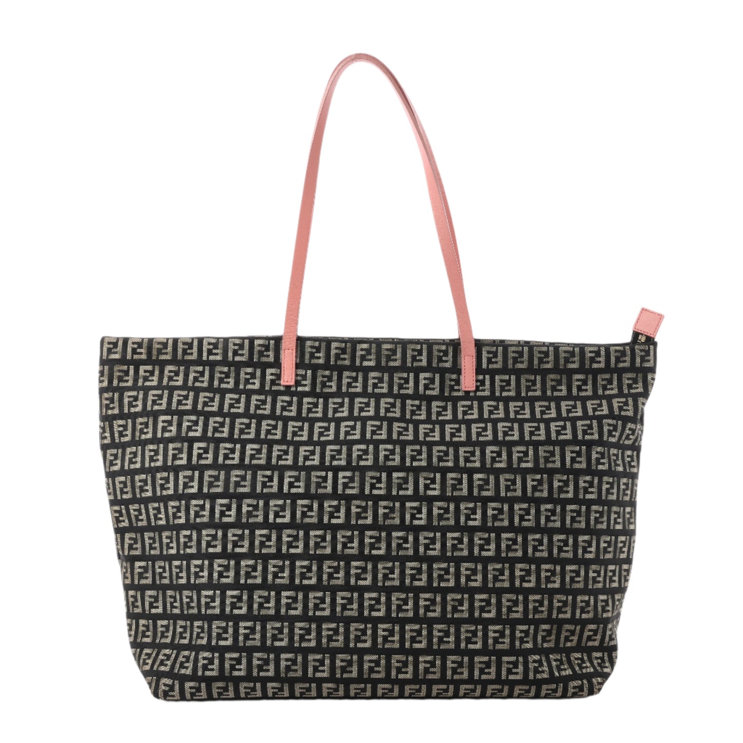 FENDI Zucchino Umhängetasche aus Canvas und Leder in Braun x Pink