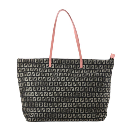 FENDI Zucchino Umhängetasche aus Canvas und Leder in Braun x Pink