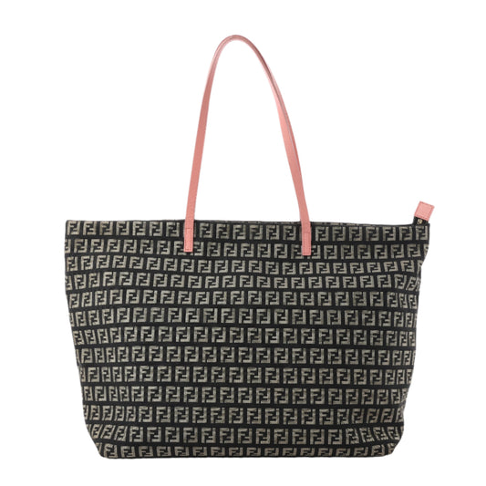FENDI Zucchino Umhängetasche aus Canvas und Leder in Braun x Pink
