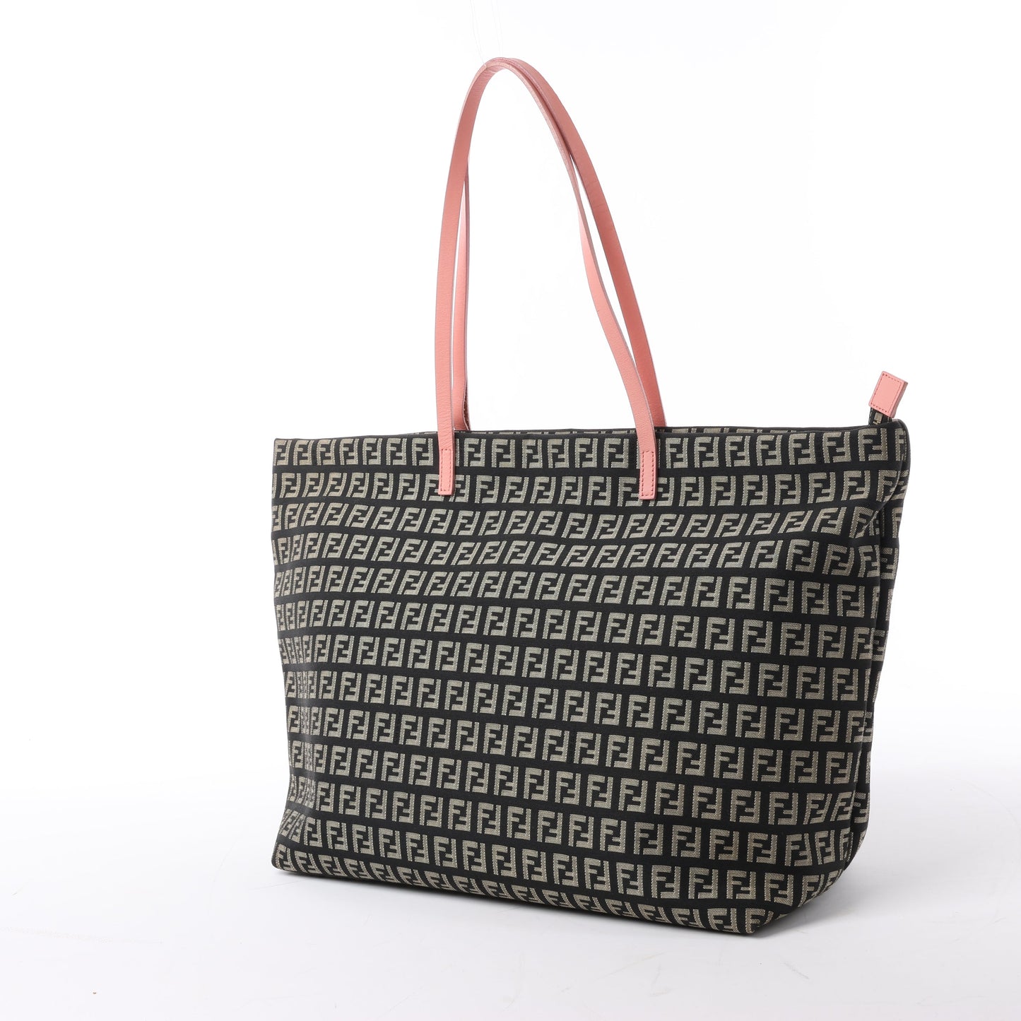 FENDI Zucchino Umhängetasche aus Canvas und Leder in Braun x Pink