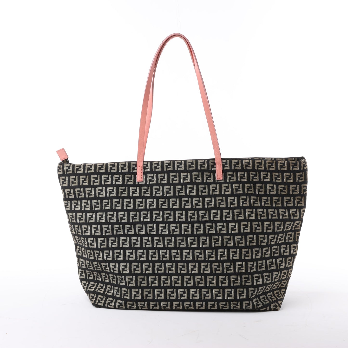 FENDI Zucchino Umhängetasche aus Canvas und Leder in Braun x Pink
