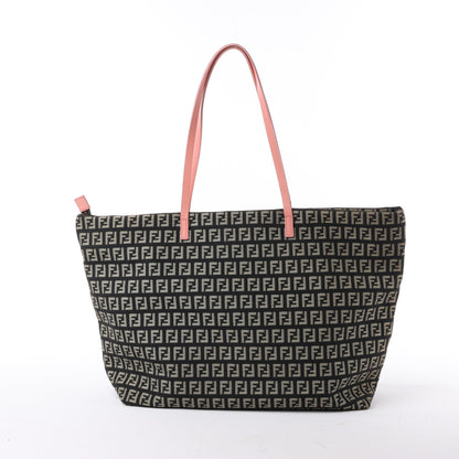 FENDI Zucchino Umhängetasche aus Canvas und Leder in Braun x Pink