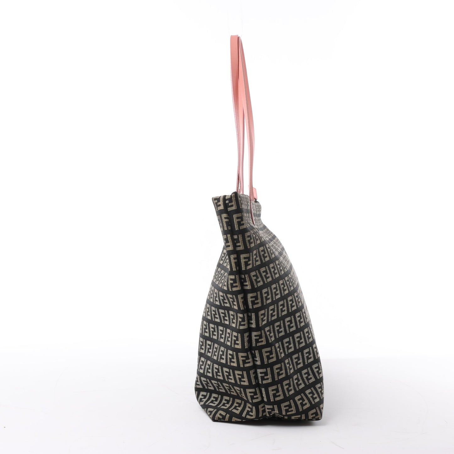 FENDI Zucchino Umhängetasche aus Canvas und Leder in Braun x Pink