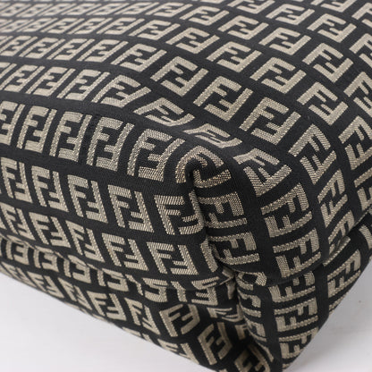 FENDI Zucchino Umhängetasche aus Canvas und Leder in Braun x Pink