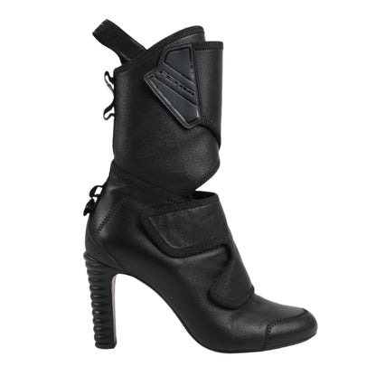 Fendi Lederstiefeletten in Schwarz, Größe 38 EU
