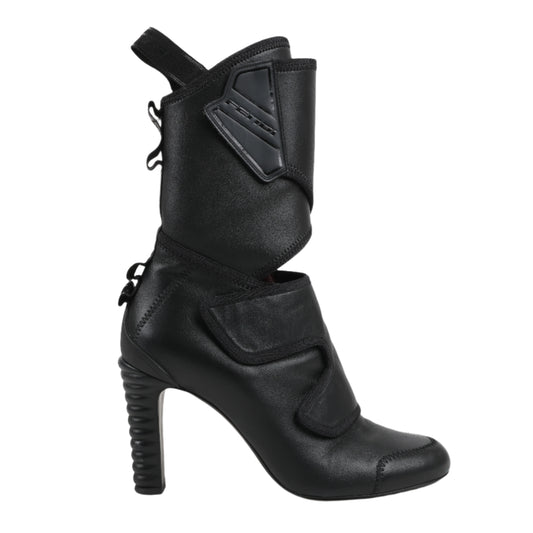 Fendi Lederstiefeletten in Schwarz, Größe 38 EU