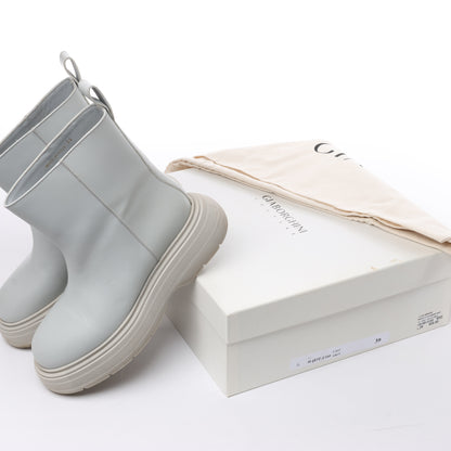 Bottines en cuir épais Marte de GIA BORGHINI, grises, pointure 39