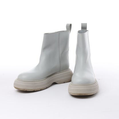 Bottines en cuir épais Marte de GIA BORGHINI, grises, pointure 39