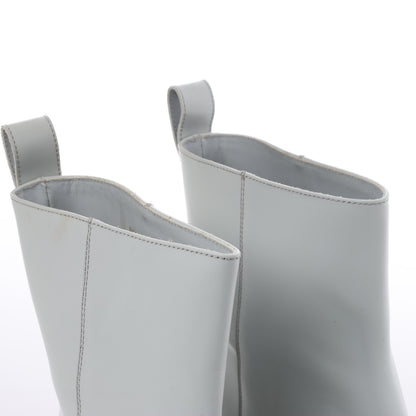 Bottines en cuir épais Marte de GIA BORGHINI, grises, pointure 39