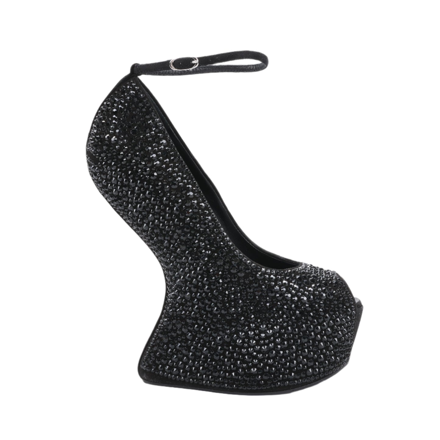 Giuseppe Zanotti Plateau-Wedges ohne Absatz mit Swarovski-Kristallen – Größe 38 EU