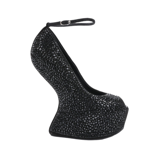 Giuseppe Zanotti Plateau-Wedges ohne Absatz mit Swarovski-Kristallen – Größe 38 EU
