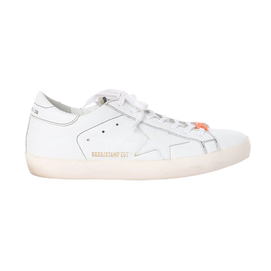 GOLDEN GOOSE Leather Sneakers in White SUPERSTAR, Size 40 EU