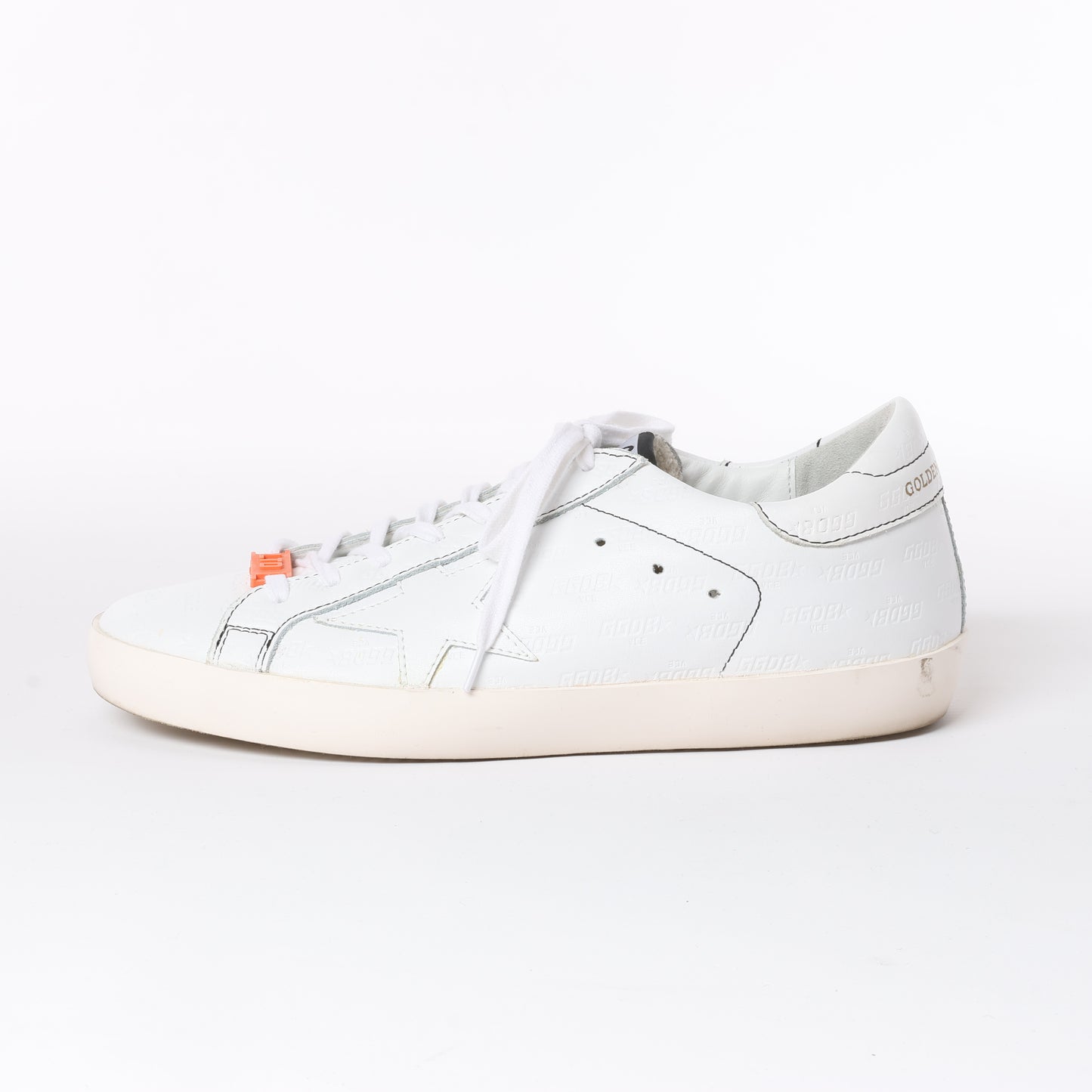 GOLDEN GOOSE Leather Sneakers in White SUPERSTAR, Size 40 EU